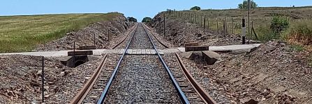 Track assembly with track trolley